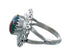 Southwestern Manmade Multicolor Inlay Sterling Silver Ring Size 7 JX131081